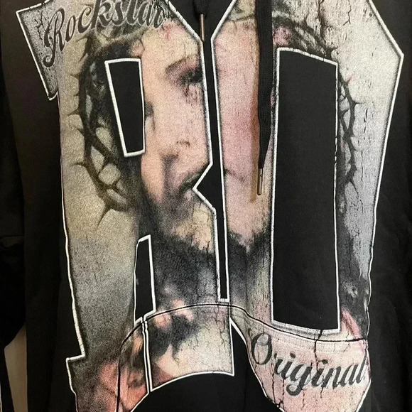 Grunge Rockstar Biblical Hoodie - Picture 5 of 8